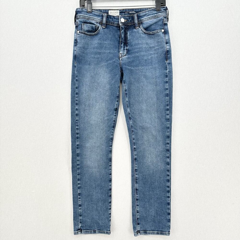 PILCRO Jeans Womens 27 Slim Boyfriend Midrise Blue Denim Med Wash Anthropologie
